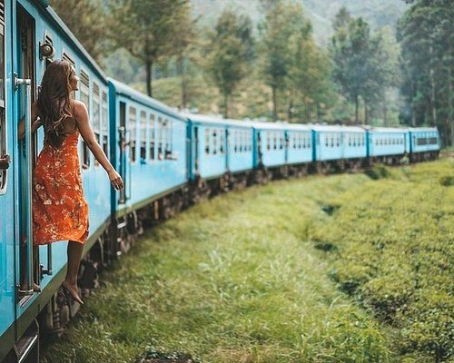 Train Ride Along the Mountains in sri lanka